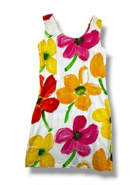 Jams World Vintage W304 Summer Floral Sleeveless Tank Dress Small